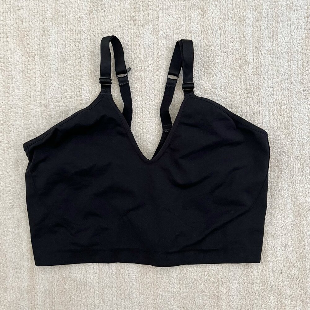 Yitty Fabletics Nearly Naked Plunge Black Bra 3X/4X